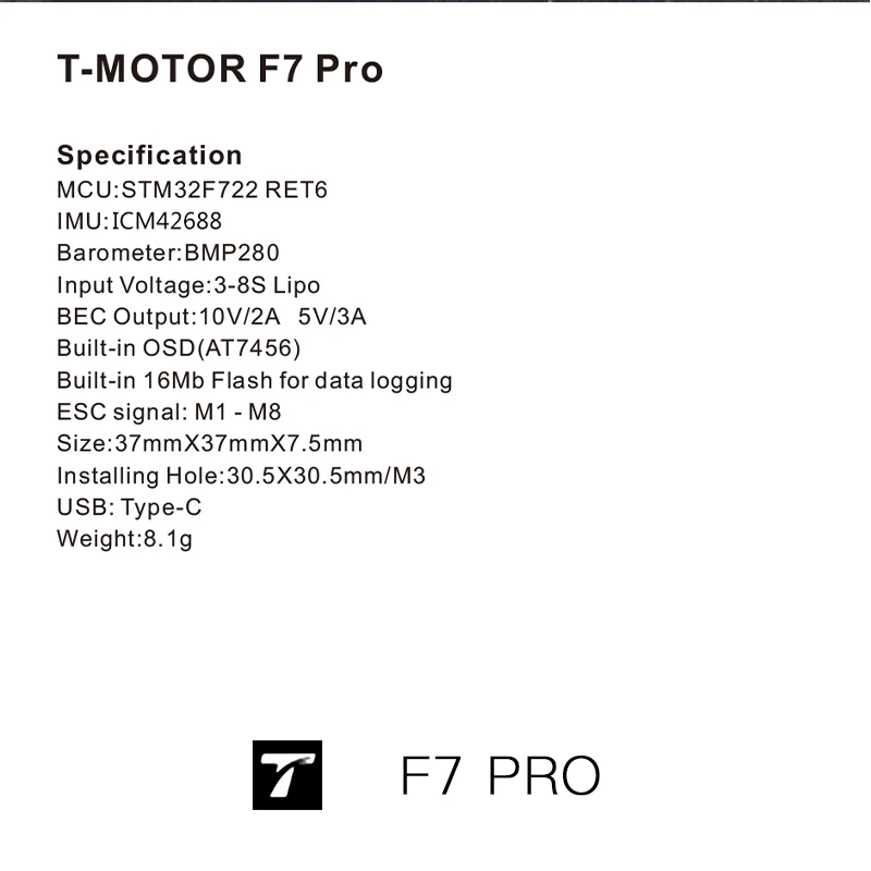 F7 PRO T-Motor Flight Controll - T-Motor F7 Pro Flight Controller 评论和价格